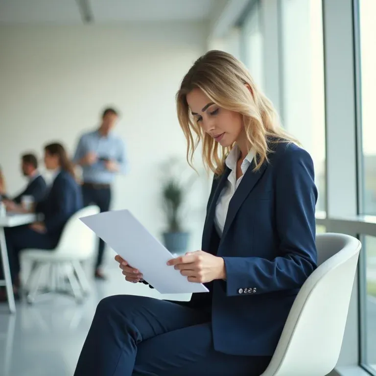 Interim Manager Einkauf - Eine Frau schaut auf Statistiken - Klose Interim Management