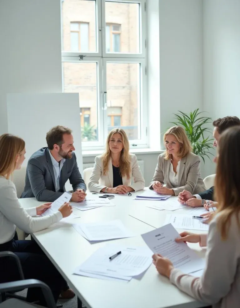 Interim Manager Einkauf - Das Bid zeigt ein Team-Meeting - Klose Interim Management